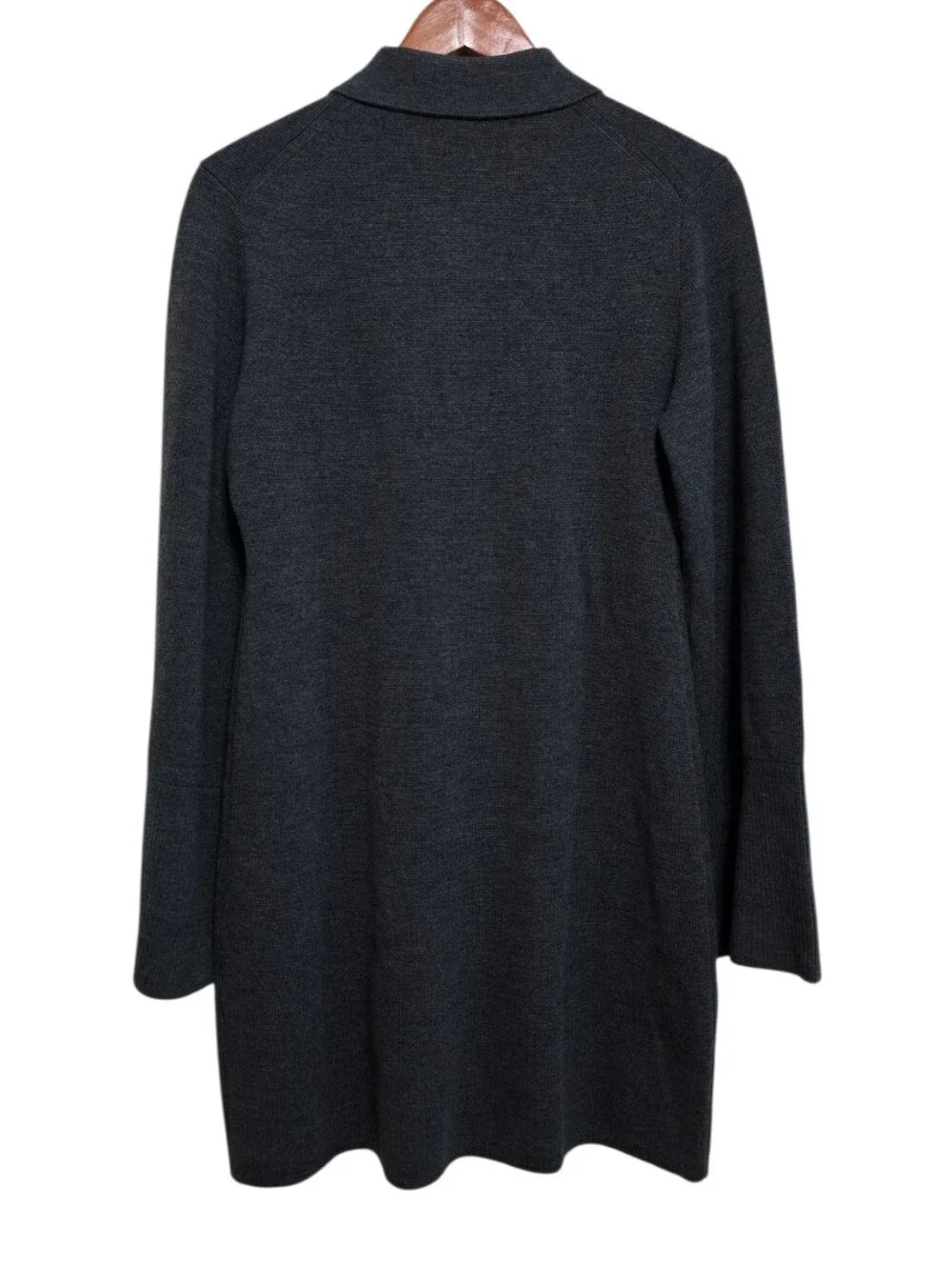 J. Crew Bell Sleeve Mini Sweater Dress in Heather Carbon Size Medium NWT